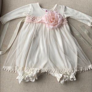 Baby girl lace overlay outfit